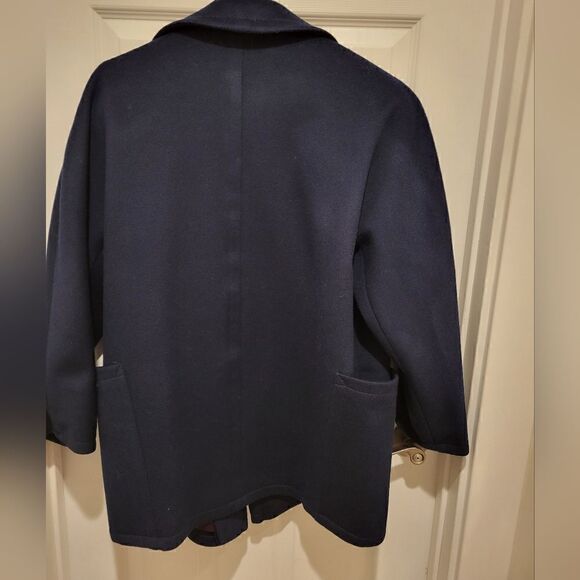 Oversized Cassidy Navy Wool Coat - Picture 4 of 4